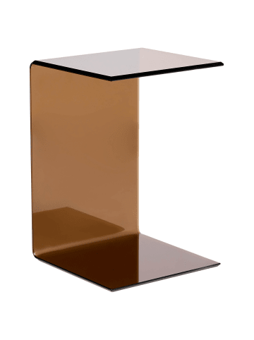 Beliani Beistelltisch LOURDES in Braun - (W) 40 x (H) 61 x (L) 40 cm