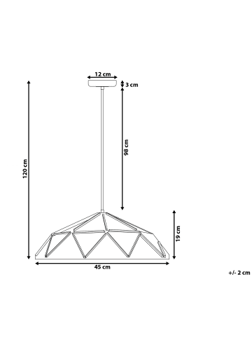 Beliani Pendelleuchten SENIA in Weiß - (W) 45 x (H) 120 x (L) 45 cm