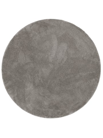 Pergamon Hochflor Super Soft Teppich Silky Rund in Antraciet