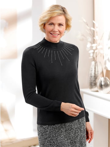 WITT WEIDEN Stehkragenpullover in schwarz