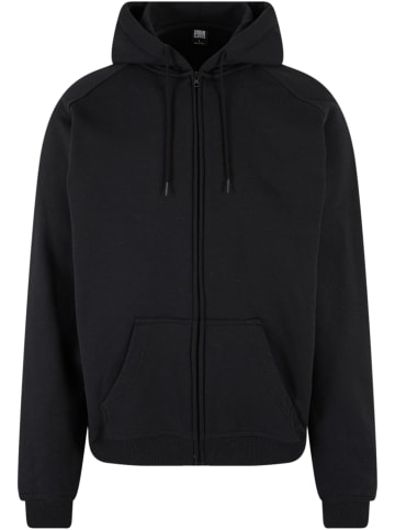 Urban Classics Zip-Kapuzenpullover in schwarz