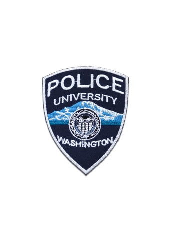 Catch the Patch Police University Polizei LogoApplikation Bügelbild inBlau