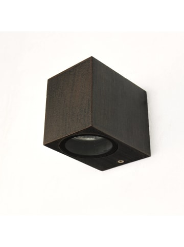Licht-Erlebnisse Außen Wandlampe (B)6.8 x (H)8 cm in Braun Antik