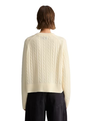 Marc O'Polo DENIM Zopfstrick-Cardigan oversized in White Blush