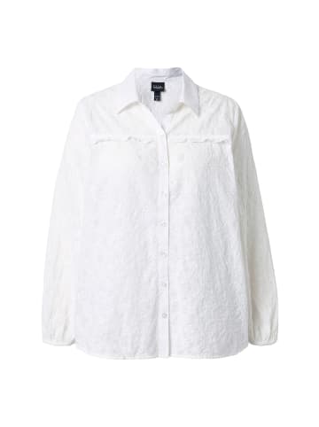 Ulla Popken Hemdbluse in schneeweiß