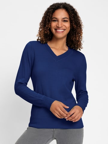 WITT WEIDEN V-Ausschnitt-Pullover in royalblau