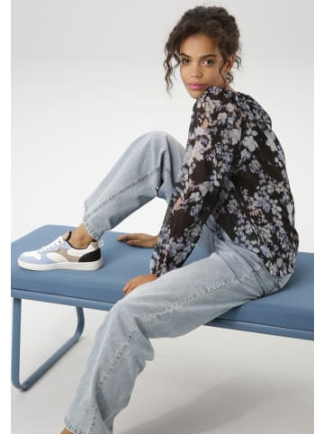 Aniston CASUAL Schlupfbluse in schwarz-bleu-jeansblau-apricot-flieder-zartgelb