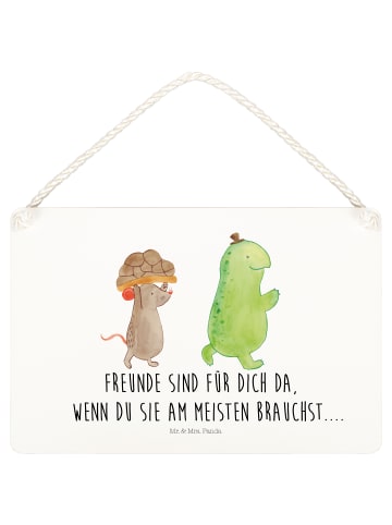 Mr. & Mrs. Panda Wandhänger Schildkröte Maus mit Spruch in Weiß