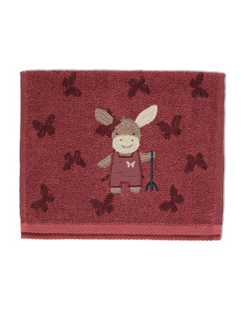 Sterntaler Kinderhandtuch 2er-Pack ESEL Emmily in dunkelrot