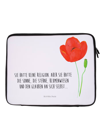 Mr. & Mrs. Panda Notebook Tasche Blume Mohnblume mit Spruch in Weiß