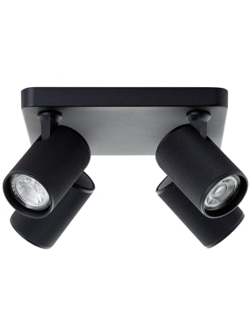 Brilliant Marty LED Spotplatte 4flg sand schwarz schwarz 4x GU10, 10 W, LED-Leu