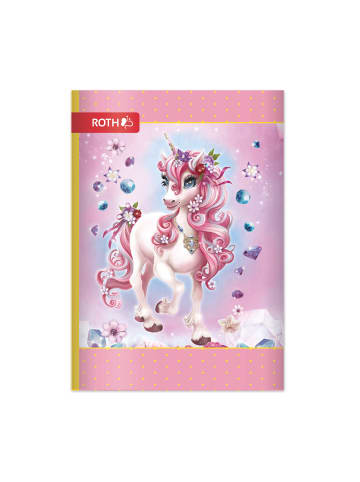 ROTH Mitteilungsheft Grundschule Oktavheft Einhorn Beauty in Rosa