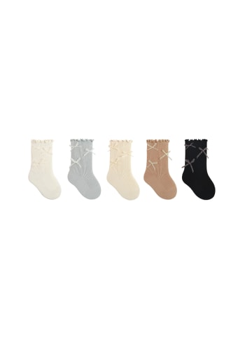MUNADUNA 5er-Set 'Schleifen' Baby Socken