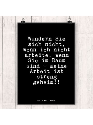Mr. & Mrs. Panda Poster Wundern Sie sich nicht,... mit Spruch in Schwarz