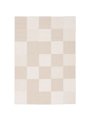 Pergamon In & Outdoor Teppich Flachgewebe Marbella Karo in Beige