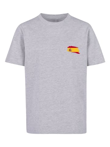 F4NT4STIC T-Shirt Spain Spanien Flagge in grau meliert