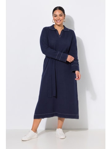 Ulla Popken Strickkleid in marine