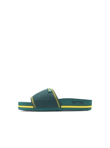 Flip Flop Slides "pool*neoprene" in BlaugrÃ¼n / Gelb