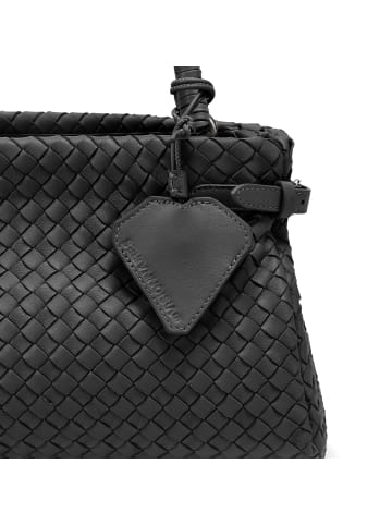 Les Visionnaires Issac Weave Handtasche Leder 31 cm black