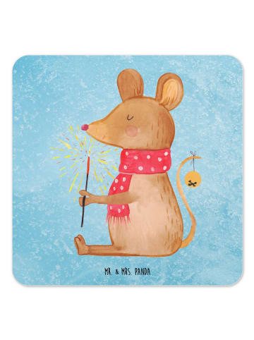 Mr. & Mrs. Panda Untersetzer für Gläser Maus Weihnachten ohne Sp... in Eisblau