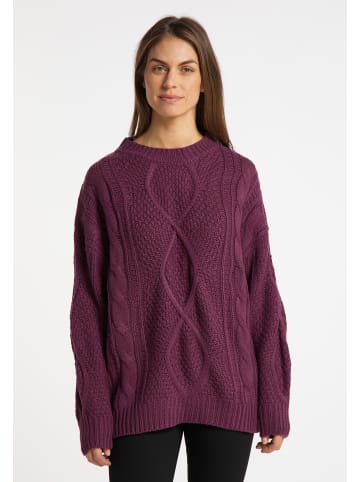 Usha Damen Rundhalspullover in Beerenrot