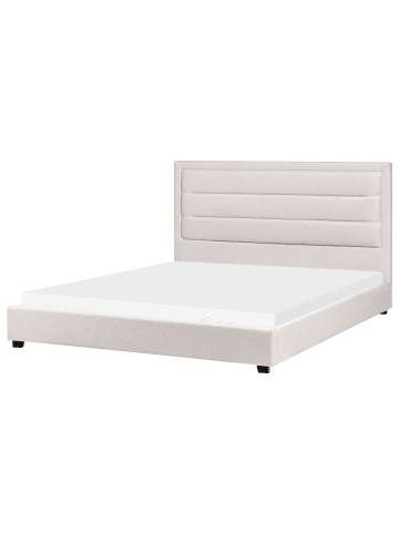 Beliani 10-tlg Wasserbett ROUEN in Beige/Schwarz