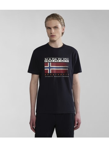 Napapijri T-Shirt "S-Kreis" in Schwarz