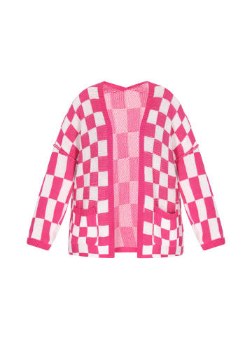 ROCKEASY Plus Size Sweater in pink white