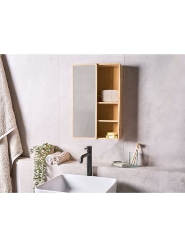 Beliani Bad-Spiegelschrank GUATAVITA in Braun - (W) 41 x (H) 61 x (L) 9 cm