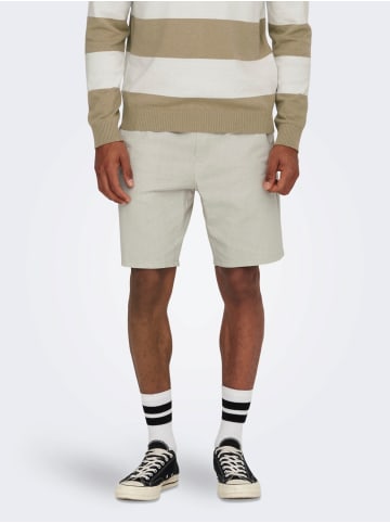 Only&Sons Leichte Stoff Shorts Bermuda Hose ONSLINUS in Beige