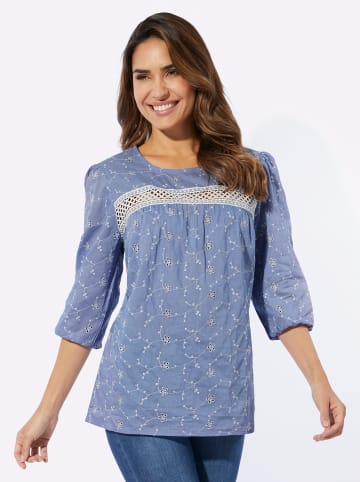 Sieh an! Schlupfbluse in bleu