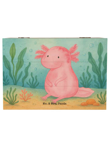 Mr. & Mrs. Panda Kiste Axolotl Niedlich Design ohne Spruch in Weiß