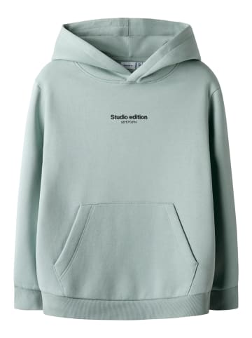 name it Hoodie NKMBRODY LS NREG SWEAT WH BRU in jadeite
