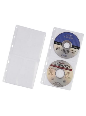 Durable CD-Hülle Cover S für 2 CDs/DVDs PP transparent 5 Stück