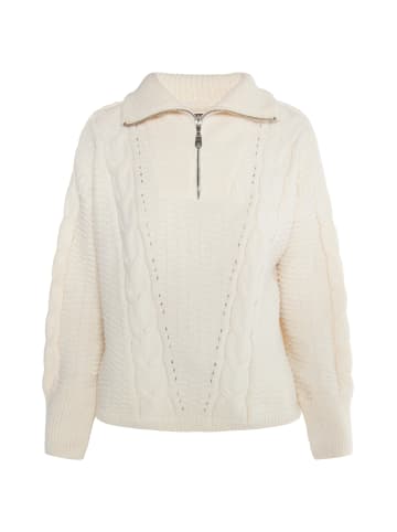 DreiMaster Vintage Damen Strickpullover in Wollweiss
