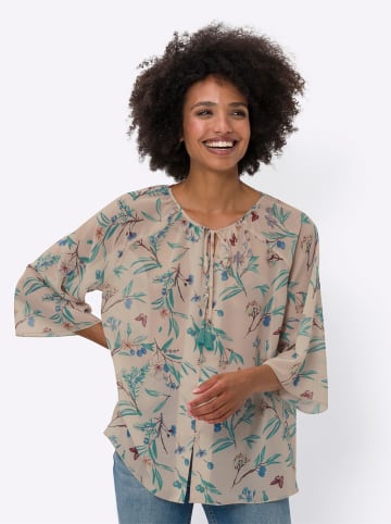 Heine Druckbluse in elfenbein-salbei-bedruckt