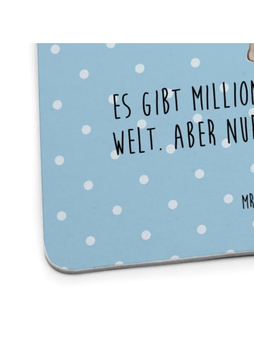 Mr. & Mrs. Panda Untersetzer Papa Bär mit Spruch in Blau Pastell