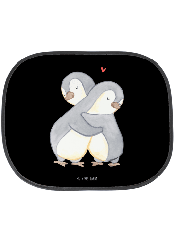 Mr. & Mrs. Panda Auto Hitzeschutz Pinguine Kuscheln ohne Spruch in Schwarz
