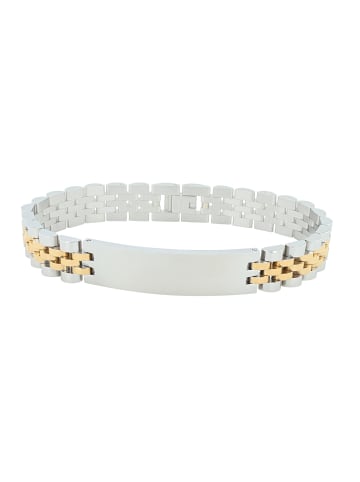 Adeliás Unisex Armband – Gliederarmband aus Edelstahl 21 cm in silber