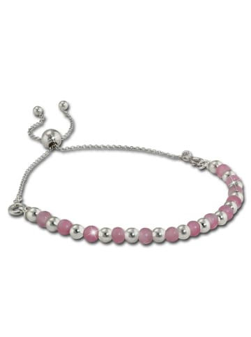 Armäleon Armband 925 Silber, Glas bis ca. 21cm rosa Kugeln