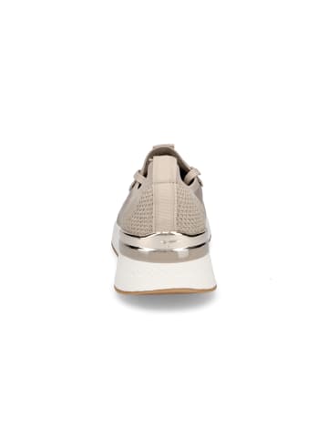 Tamaris Strick-Sneaker in Beige Metallic