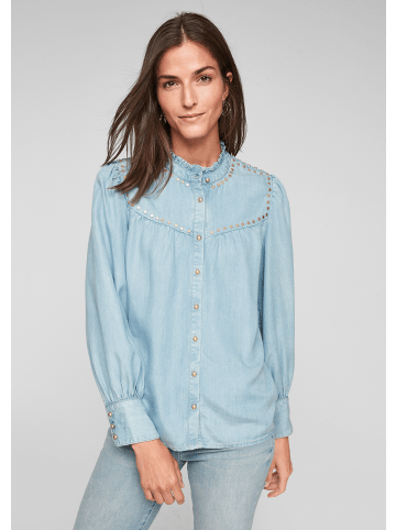 s.Oliver Bluse langarm in Blau