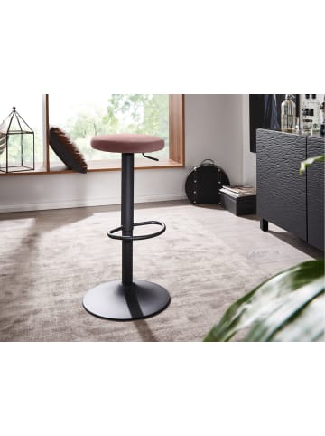 FineBuy Barstuhl in Rosa / Samt / 40x40x79