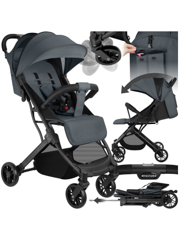 tectake Kinderwagen, 0–36 Monate, 15 kg belastbar, Einhand-Klappmechanismus