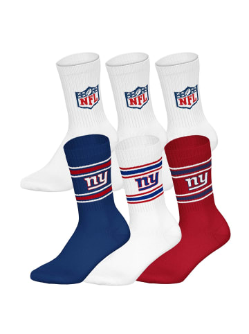 NFL Socken 6er Pack in New York Giants 2/Weiß