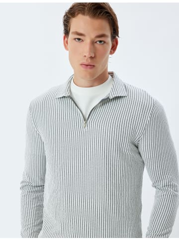 KOTON Sweater in Grau Gestreift