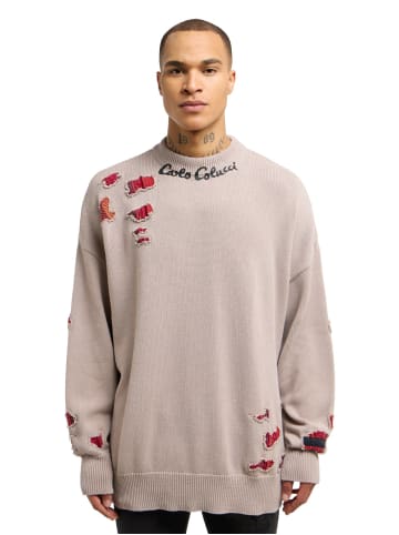 Carlo Colucci Strickpullover Dellemann in Beige