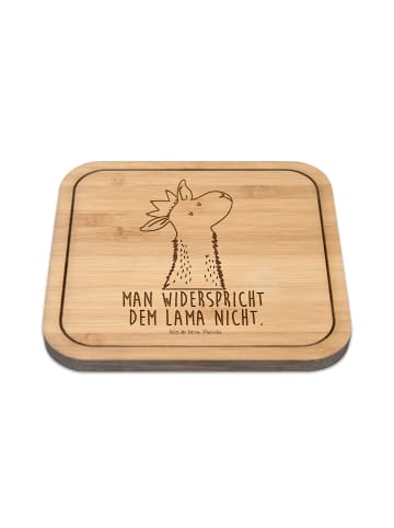 Mr. & Mrs. Panda kork untersetzer Lamakopf König mit Spruch in Transparent