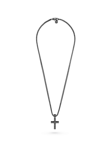 Philipp Plein Halskette mit Anhänger in Schwarz – (L)60cm