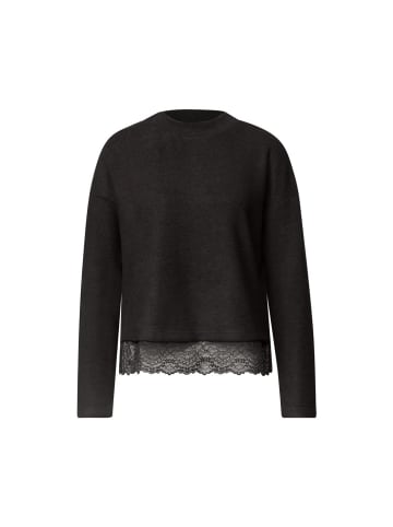 Street One Langarmshirt in black coffee mel.